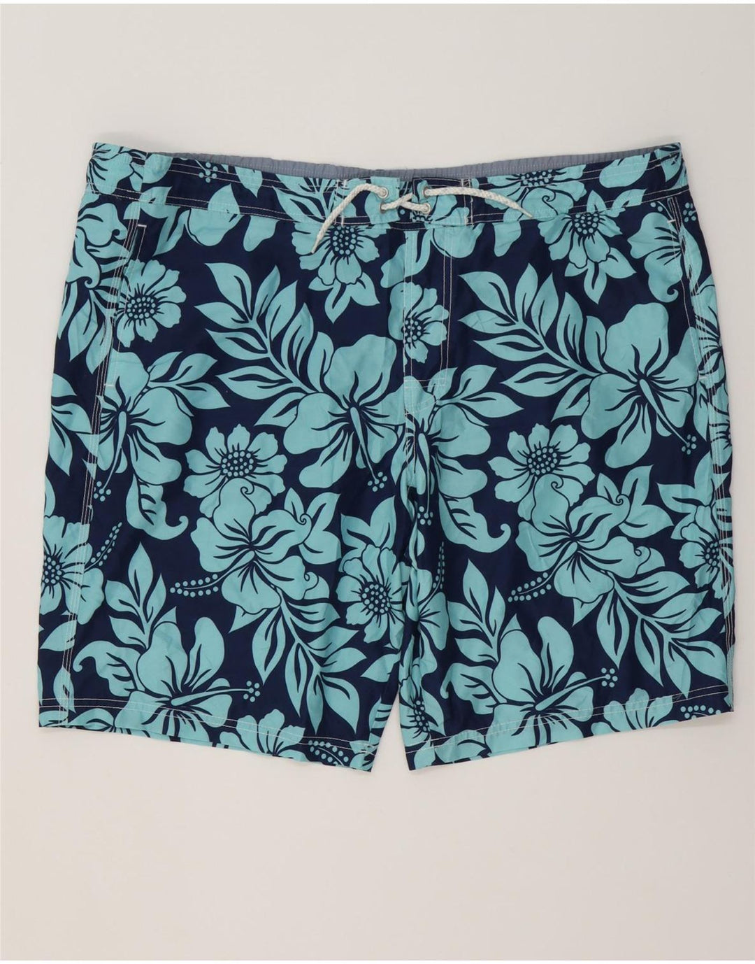 Shorts de natação masculino MARKS & SPENCER 2XL poliéster floral azul marinho