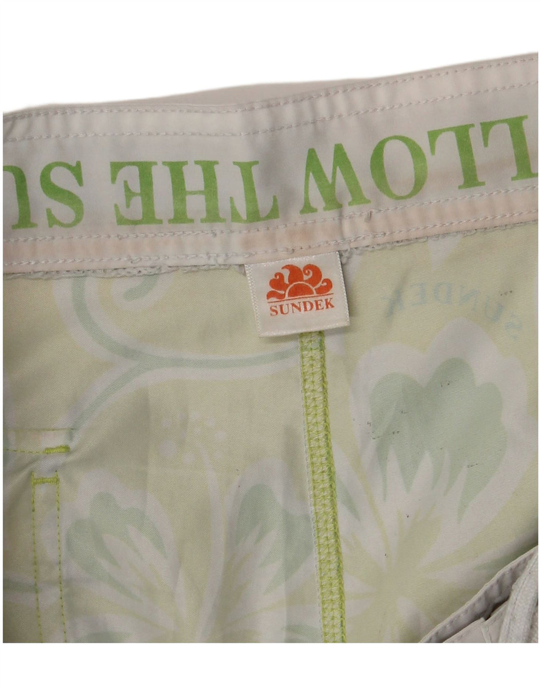 Shorts de natação masculino SUNDEK grande verde floral