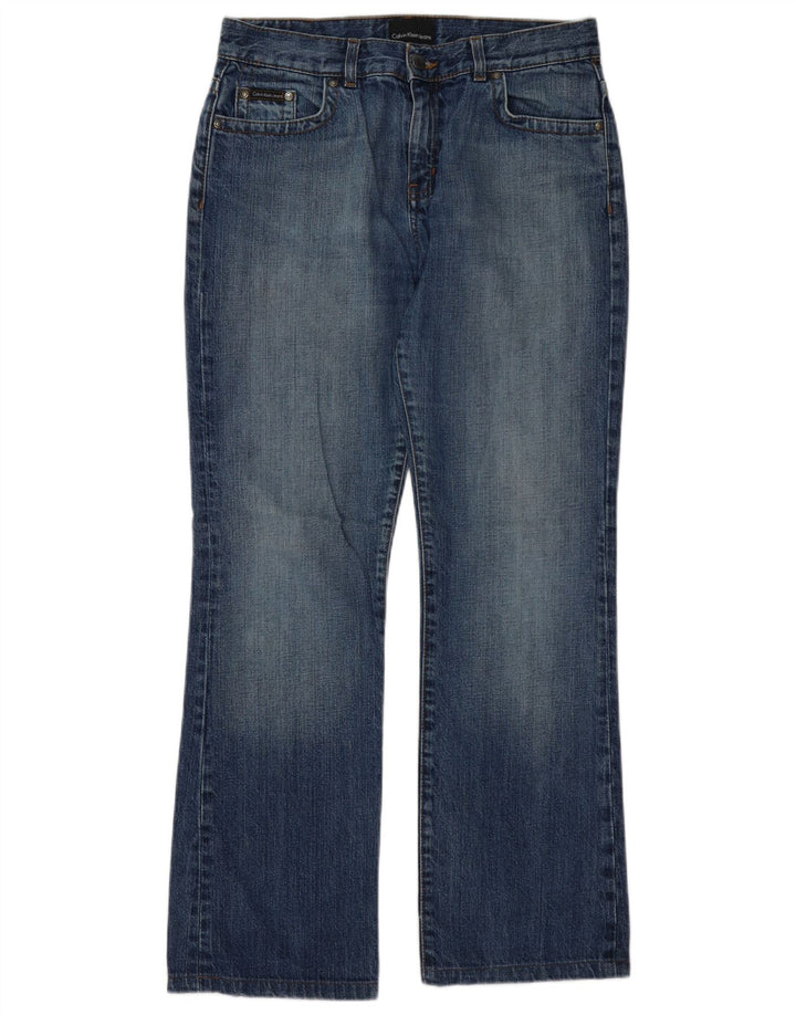Calça jeans feminina Calvin Klein Bootcut W31 L30 azul algodão