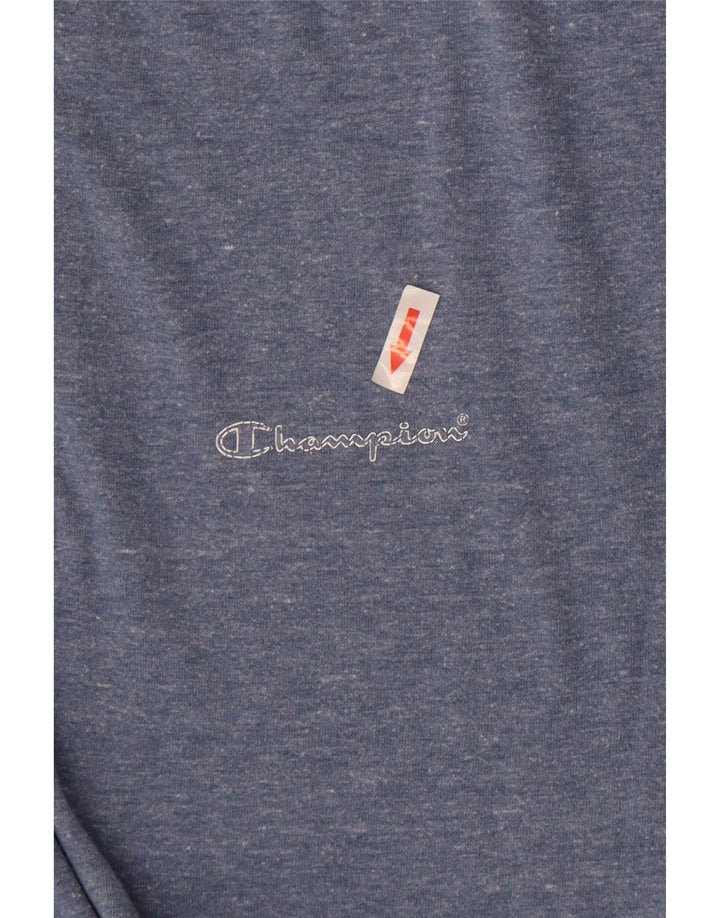Camiseta masculina Champion XL algodão manchado azul