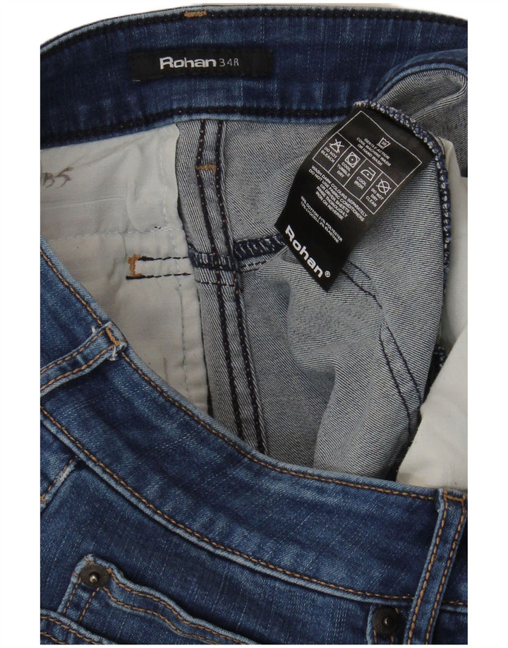 Calça jeans reta masculina Rohan W34 L30 algodão azul