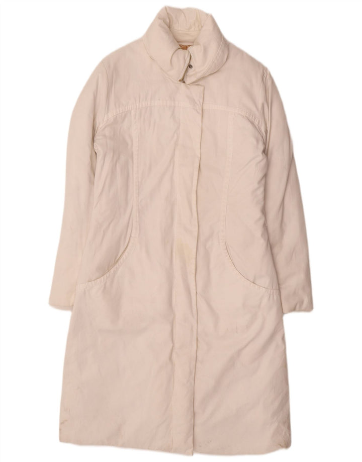 Casaco acolchoado feminino Trussardi Jeans IT 44 algodão branco médio