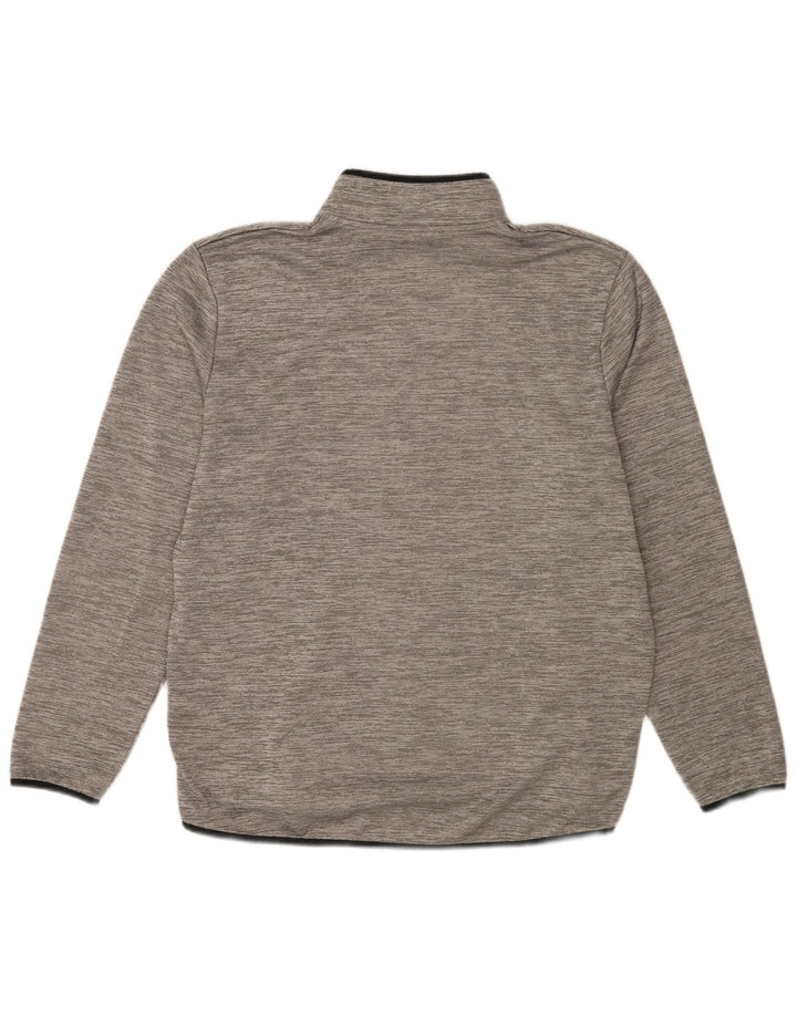 Moletom masculino Under Armour com zíper e gola grande em poliéster manchado cinza