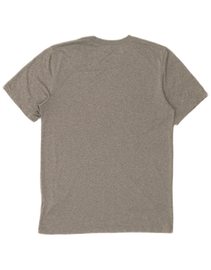 Camiseta masculina Nike Dri Fit Top pequena cinza manchada de poliéster