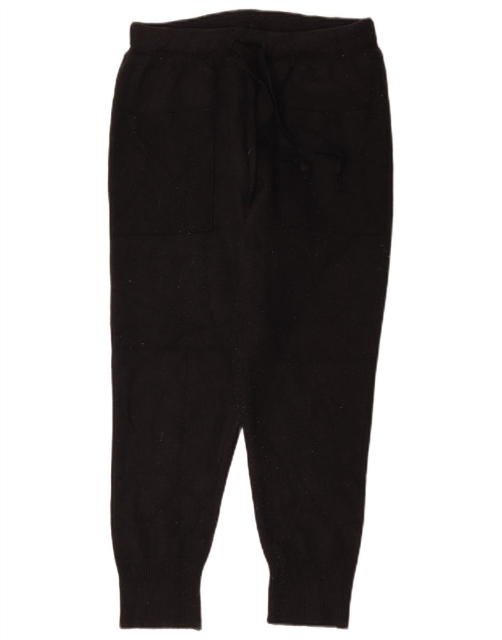 Calça de treino feminina Zara Joggers UK 14 médio preto viscose