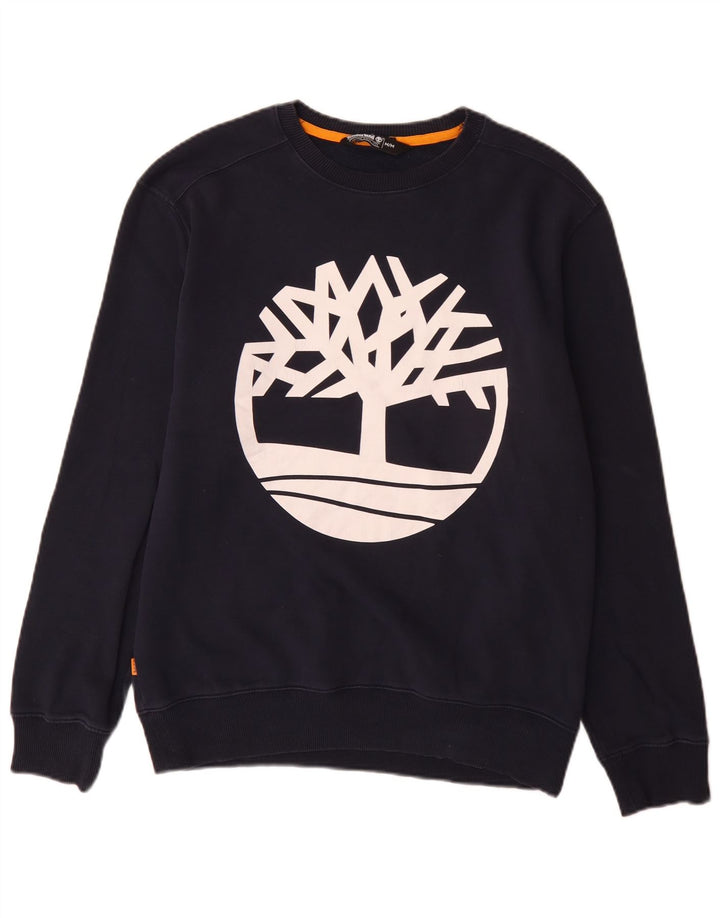 Timberland moletom masculino gráfico regular fit jumper médio azul marinho