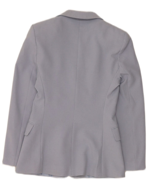 Jaqueta blazer feminina de 2 botões Marks & Spencer Reino Unido 10 pequena azul