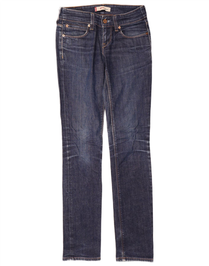 Calça jeans feminina Levi's 571 Slim W27 L34 azul algodão