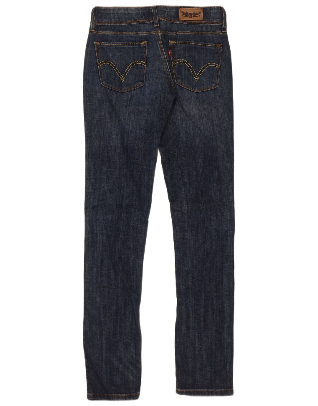 Calça jeans feminina Levi's 571 Slim W28 L34 azul marinho algodão