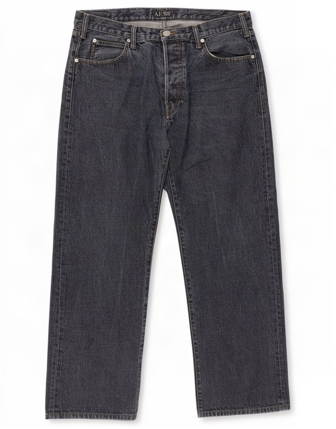 Calça jeans reta masculina Armani W36 L31 algodão azul marinho