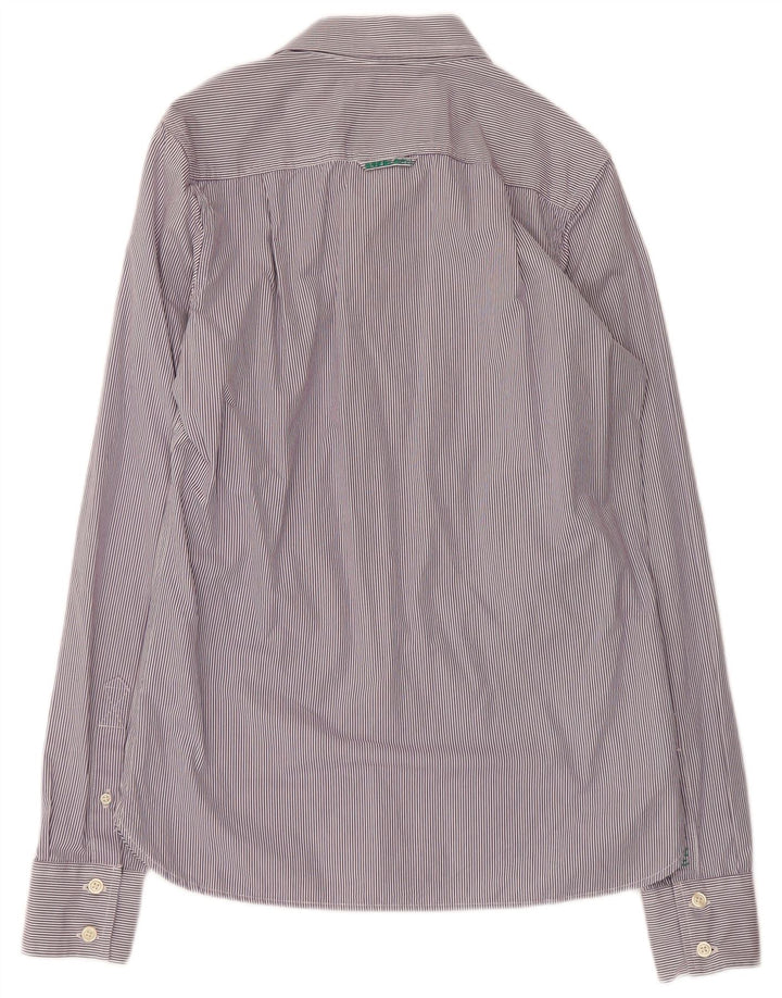 Camisa masculina SUPERDRY de algodão listrado roxo médio