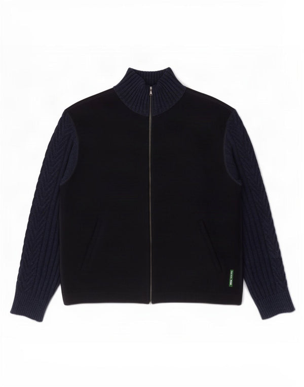 Suéter cardigã masculino Paul Smith XL azul marinho lã colorblock