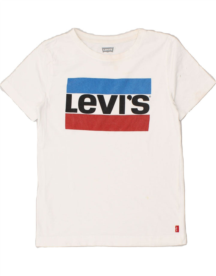 LEVI'S Boys Graphic T-Shirt Top 9-10 Years White | Vintage Levi's | Thrift | Second-Hand Levi's | Used Clothing | Messina Hembry 