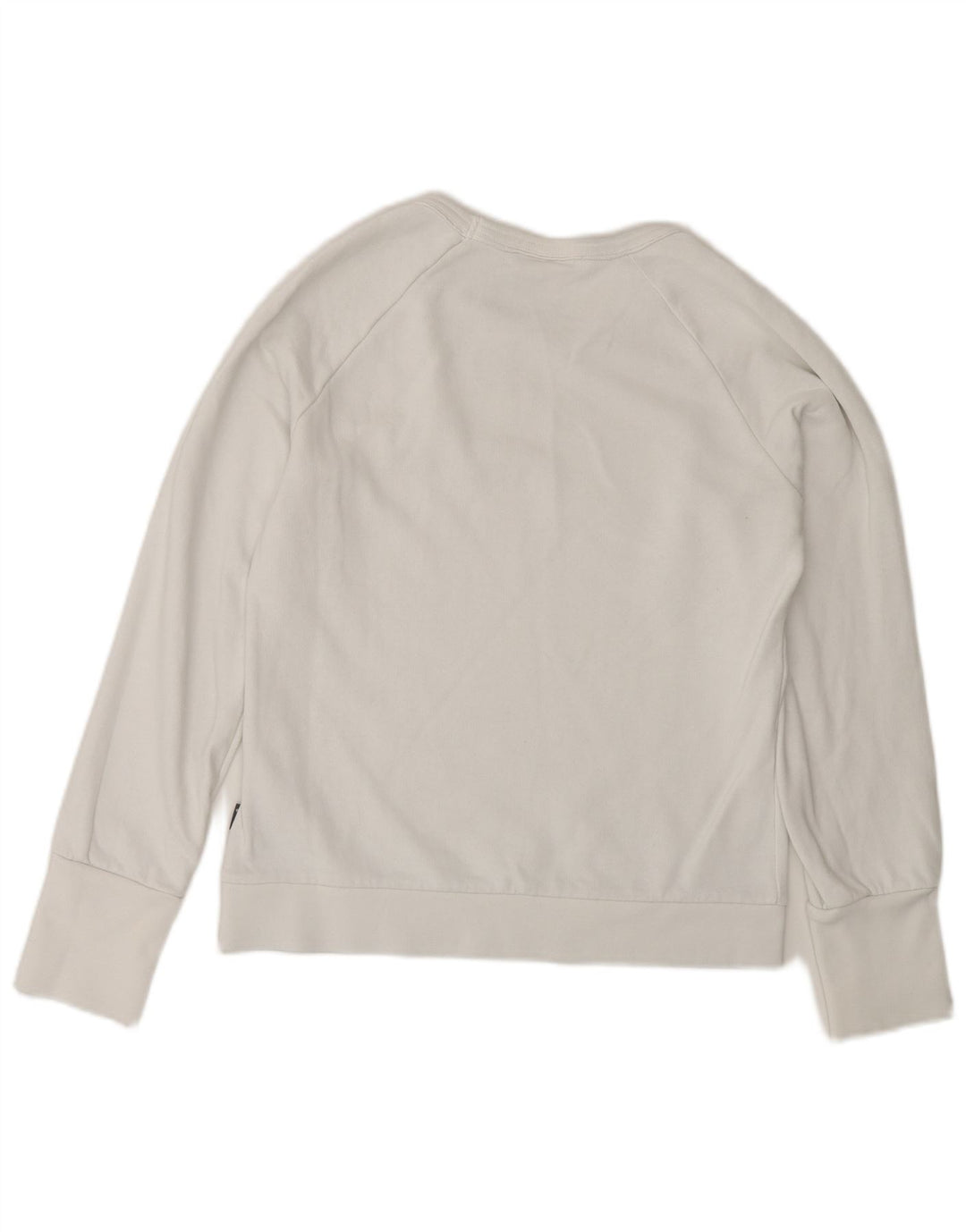 Adidas Womens Sweatshirt Jumper UK 12 Médio Algodão Branco