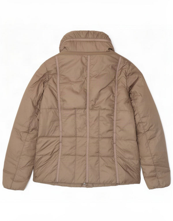 Geox Womens Respira Padded Jacket UK 12 Medium Khaki Poliéster