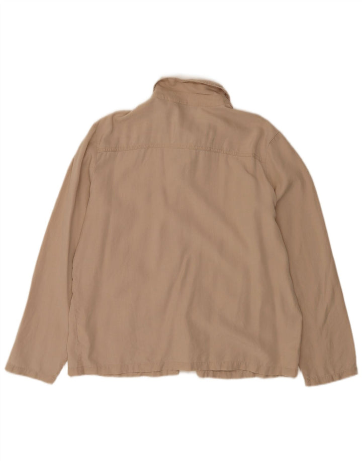 Camisa feminina Marks & Spencer UK 16 grande bege Lyocell