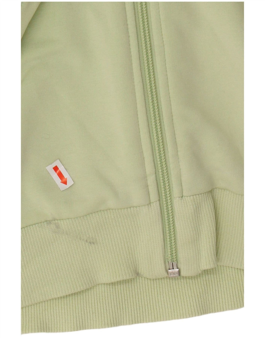 Suéter feminino PUMA com capuz e zíper gráfico UK 8 pequeno verde