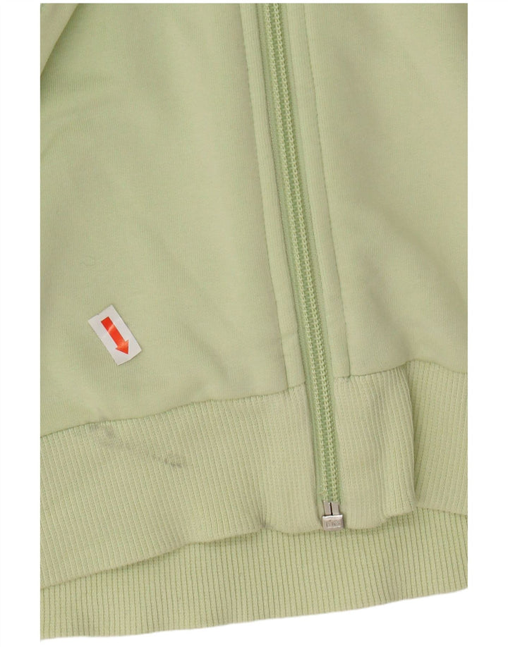 Suéter feminino PUMA com capuz e zíper gráfico UK 8 pequeno verde
