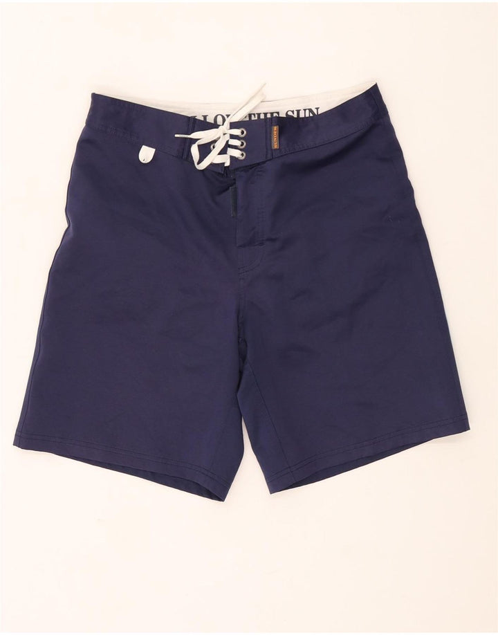 Shorts de natação Sundek masculino regular fit gráfico médio W30 L8 azul