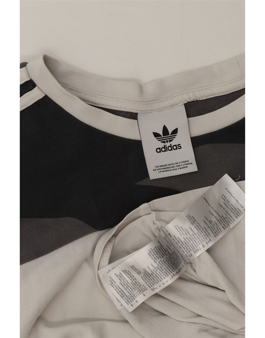 Adidas Mens T-Shirt Top Pequeno Algodão Camuflado Branco