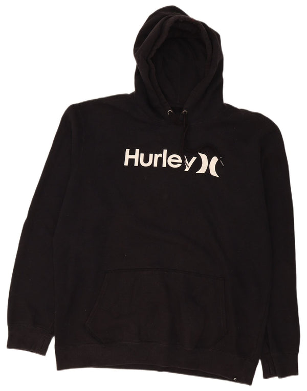 Suéter com capuz gráfico masculino Hurley XL preto poliéster