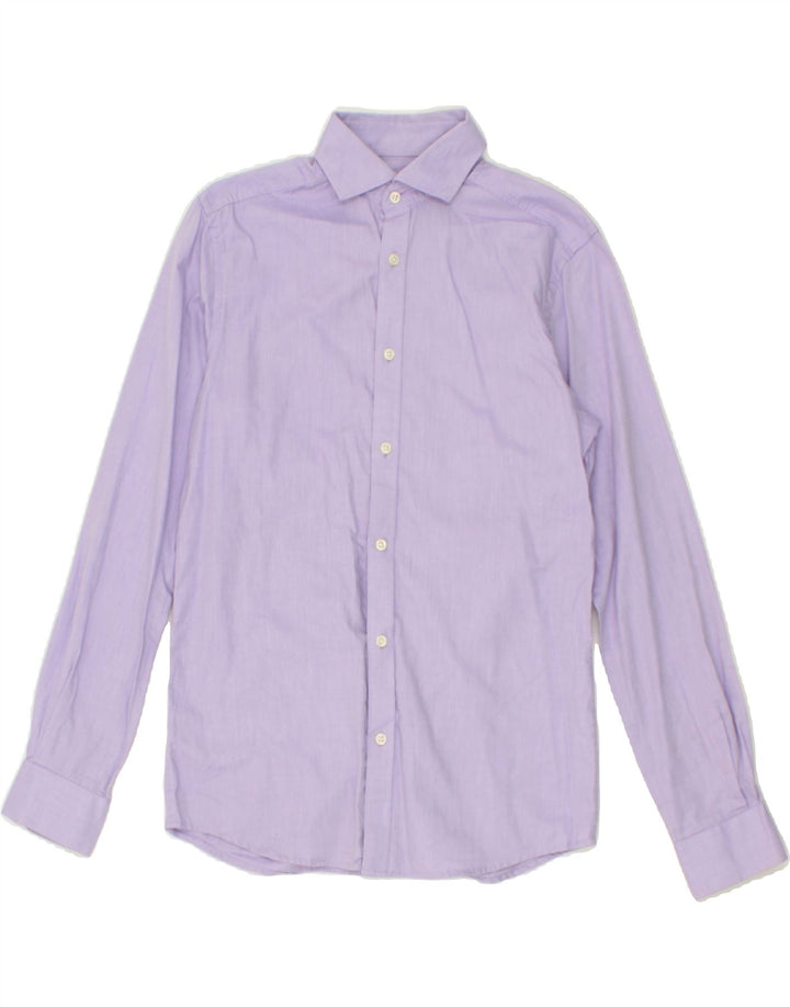 JACK & JONES Mens Tailored Shirt Small Purple Cotton Vintage Jack & Jones and Second-Hand Jack & Jones from Messina Hembry 