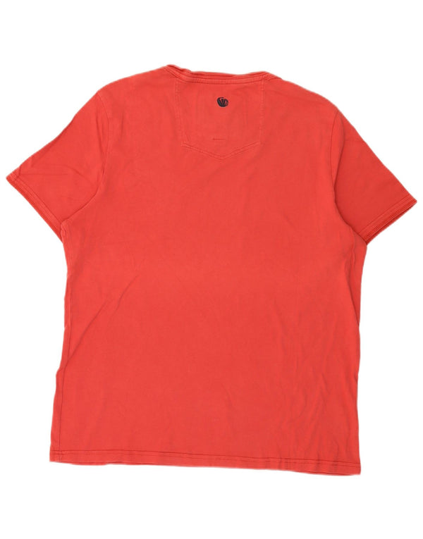 Fat Face Mens Graphic T-Shirt Top Grande Algodão Vermelho