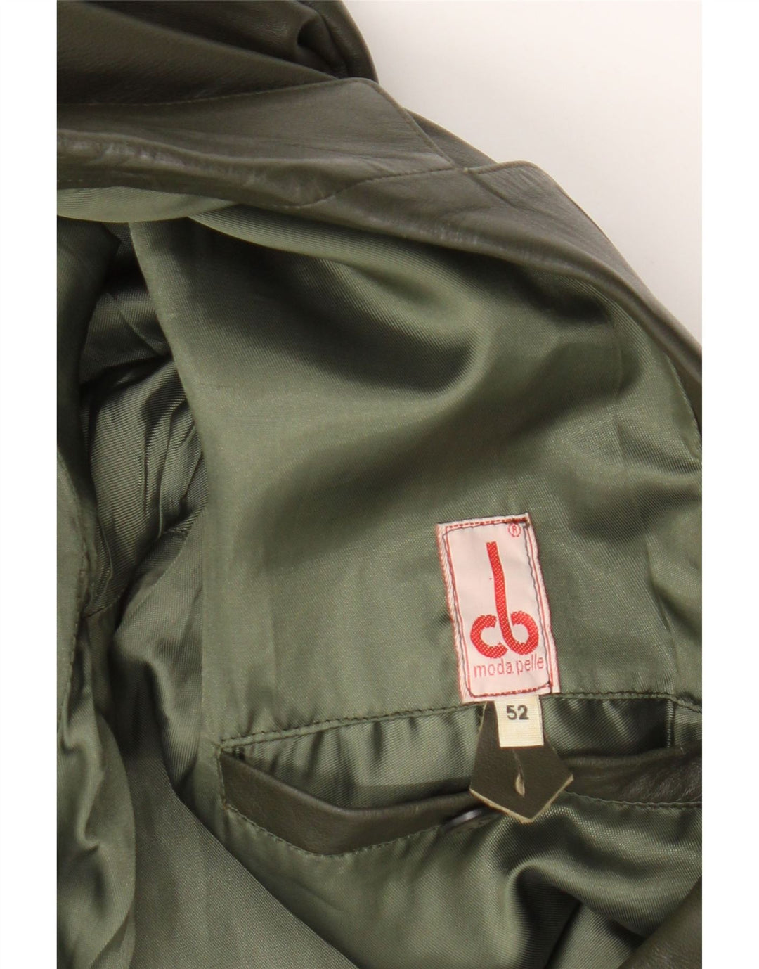 Jaqueta blazer de couro vintage masculina com 2 botões IT 52 XL couro verde