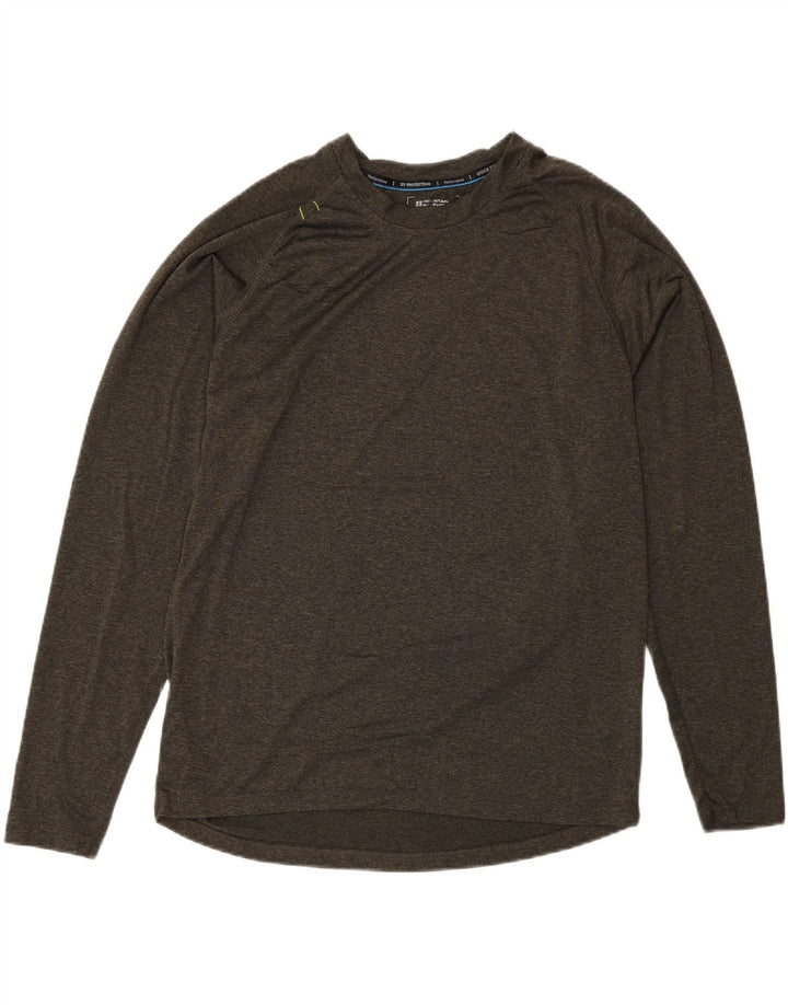 Mountain Warehouse Mens IsoCool Top Manga Longa Médio Cáqui Salpicado