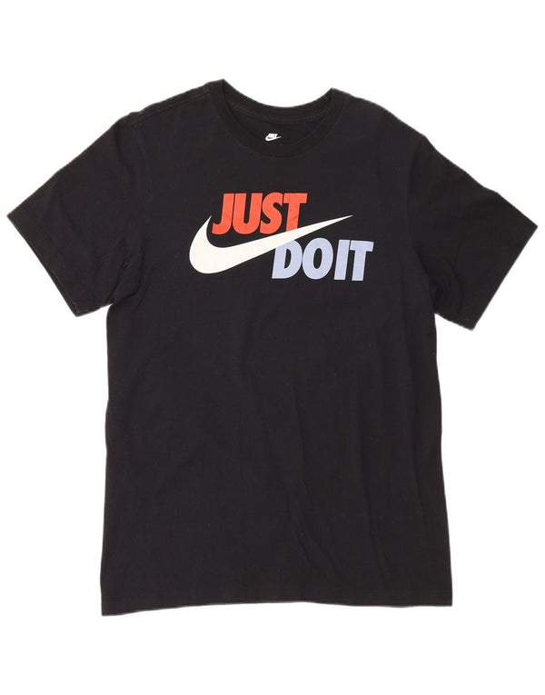 Camiseta Nike masculina gráfica top pequeno algodão preto