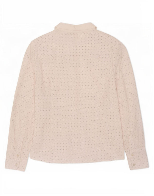 Camisa feminina Tommy Hilfiger Reino Unido 14 grande algodão manchado branco