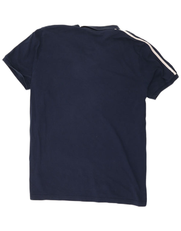Camisa polo masculina Adidas grande algodão azul marinho