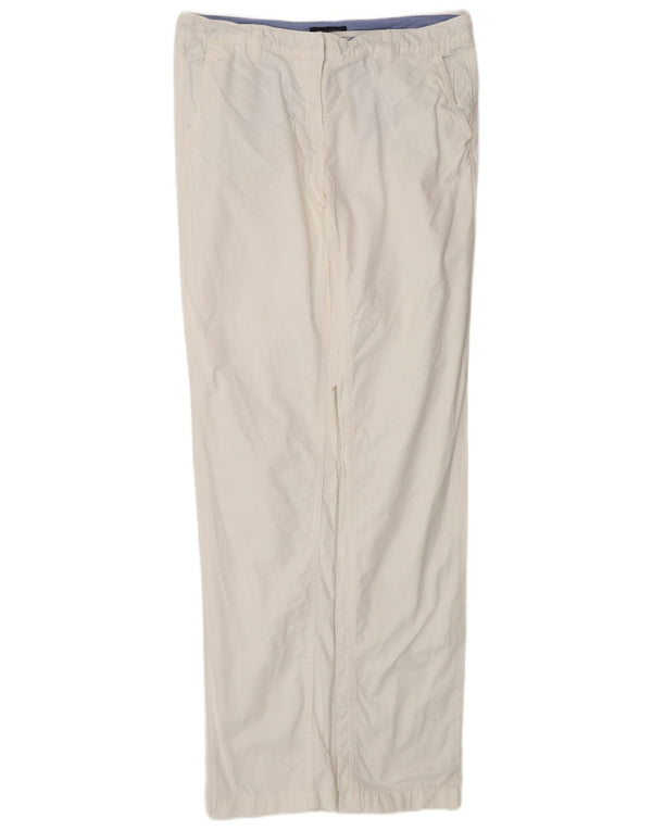 Calça chino reta feminina Tommy Hilfiger EUA 8 médio W30 L33 branco