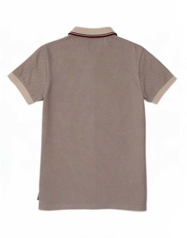 Camisa polo masculina Tommy Hilfiger Regular Fit de algodão manchado branco médio