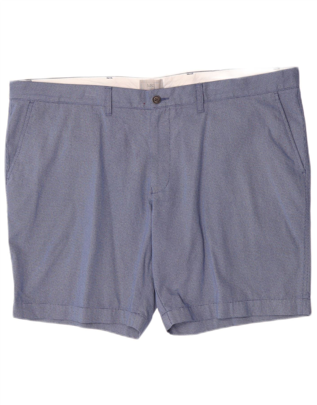 Shorts chino masculino Marks & Spencer W44 2XL algodão azul