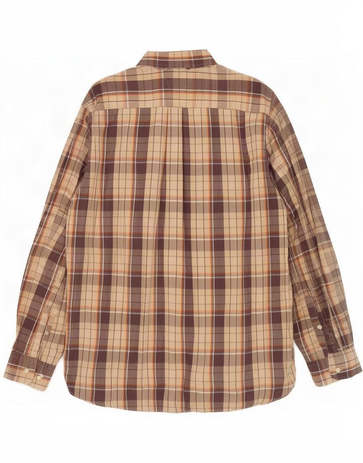 Camisa masculina Tommy Hilfiger XL algodão xadrez bege