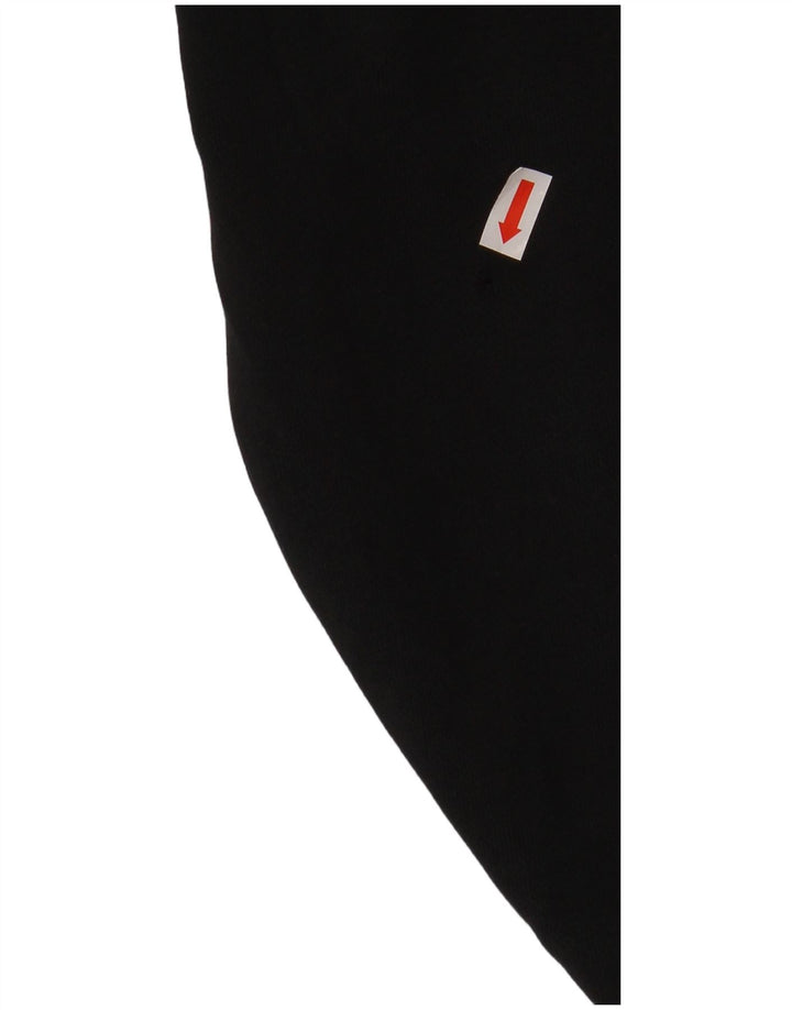 ADIDAS Womens Oversized Crop Hoodie Jumper UK 6 XS Preto Algodão