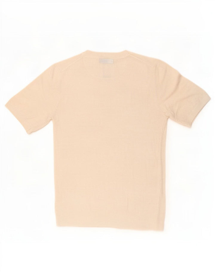 Camiseta feminina Zara UK 12 médio branco