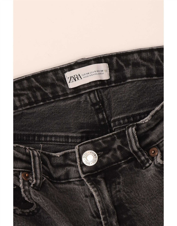 Zara Jeans Cônicos Femininos EU 40 Médio W30 L26 Cinza