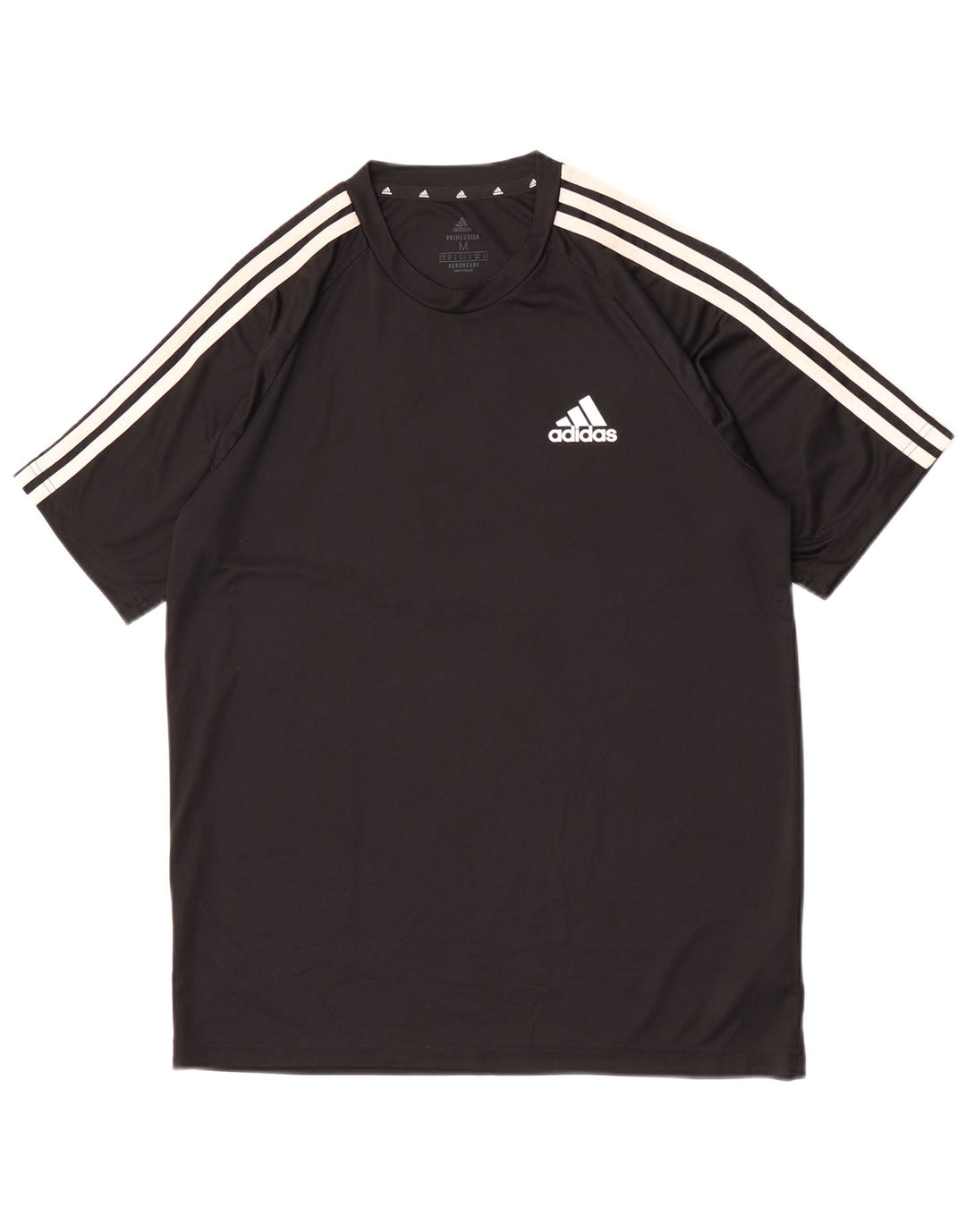 Adidas Mens Aeroready Camiseta Top Médio Poliéster Preto