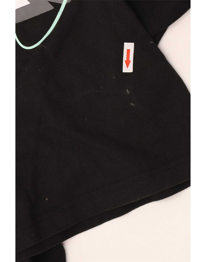 Adidas Mens Graphic T-Shirt Top Médio Algodão Preto