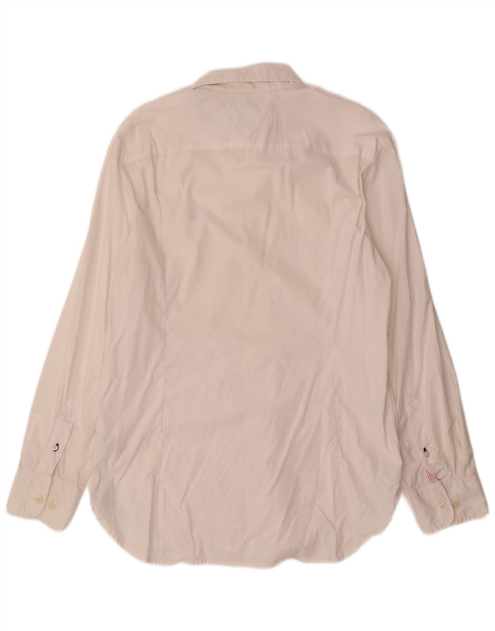 Camisa masculina Tommy Hilfiger Regular Fit médio algodão branco