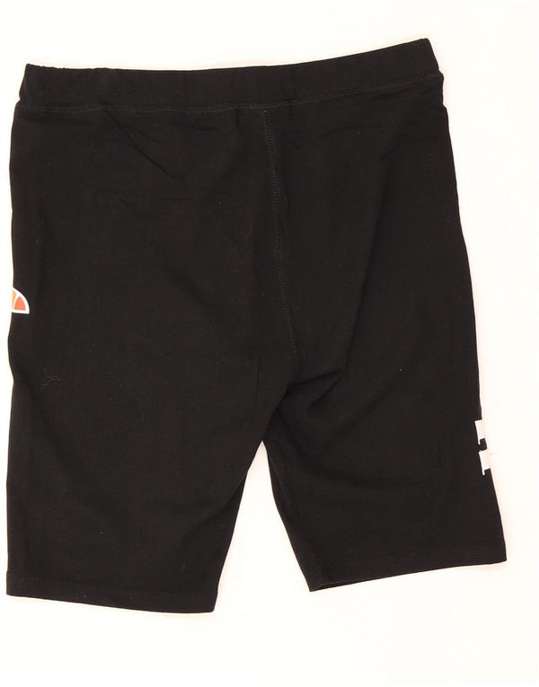 Shorts esportivos gráficos femininos Ellesse UK 14 médio algodão preto