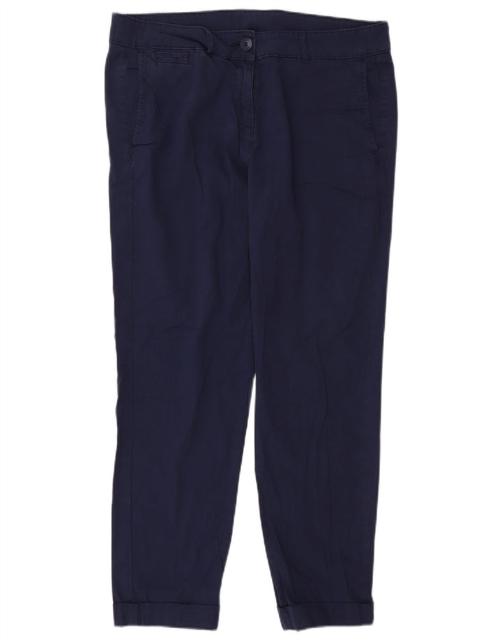 Calça Chino Feminina Marks & Spencer Slim W32 L27 Azul Marinho
