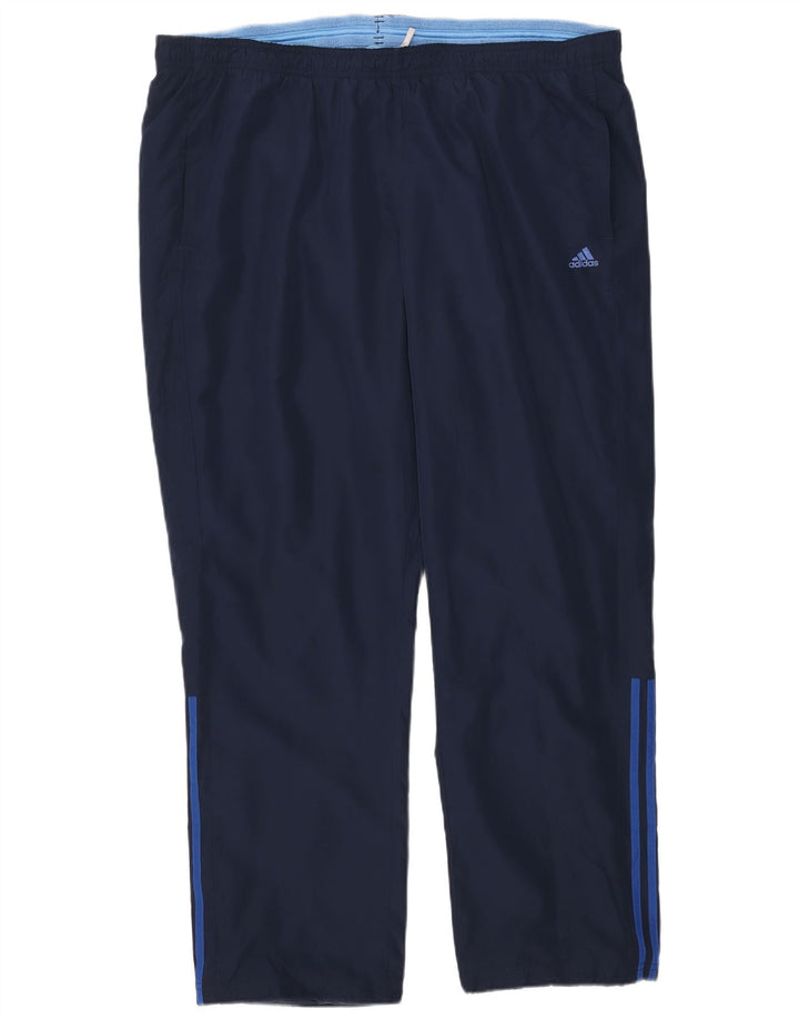 Calça de treino masculina Adidas Climalite 2XL azul marinho poliéster