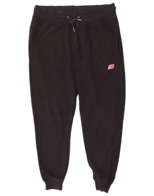 Calça de treino feminina New Balance Joggers UK 14 médio preto algodão