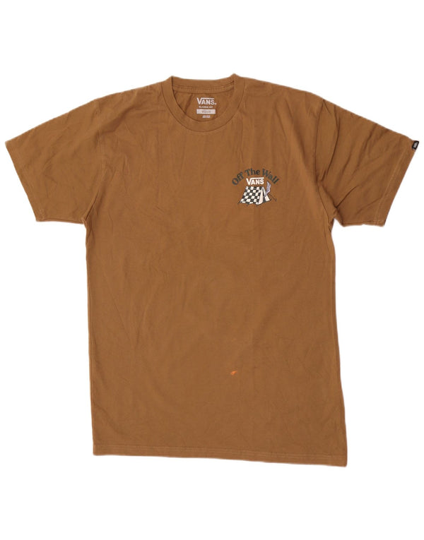 Camiseta Vans Masculina Classic Fit Graphic Top Médio Algodão Bege
