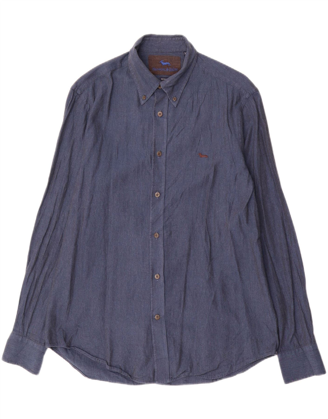 Camisa masculina Harmont & Blaine Regular Fit XL algodão azul marinho