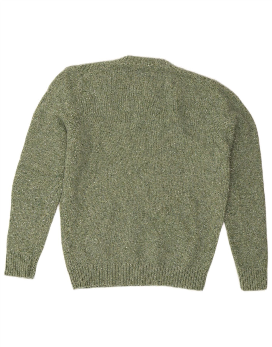 Suéter masculino Massimo Dutti com gola redonda, verde médio manchado