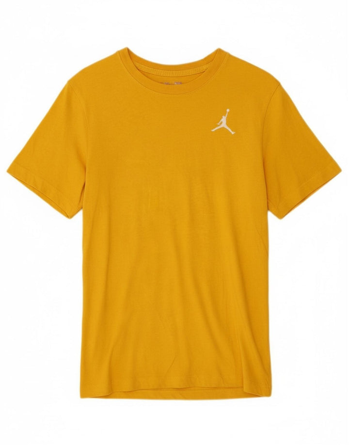 JORDAN Camiseta masculina top pequeno algodão amarelo